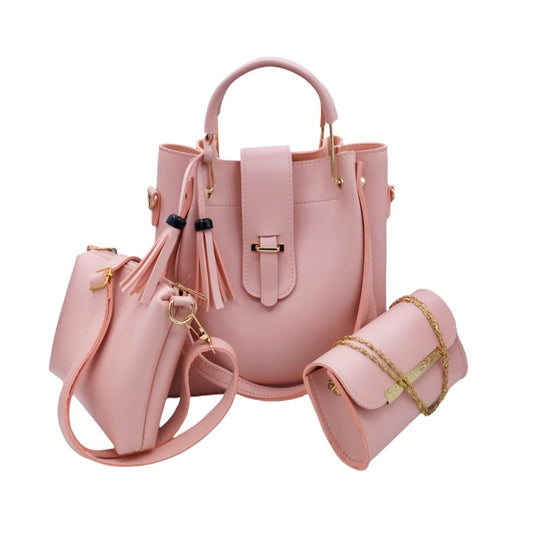 3 PCS HANDBAG PINK