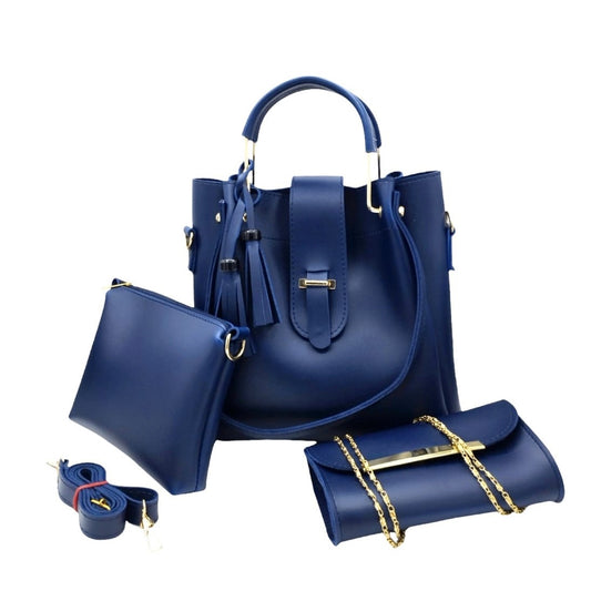 3 PCS HANDBAG BLUE